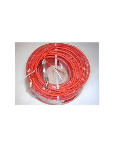 Cable CON FUNDA trenzado rojo-negro libre de halógenos, 2x1,50. Resistente al fuego según norma CEI 20-36/37 UNE 50200/362. En 