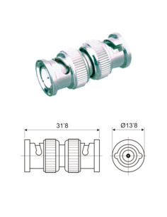 Adaptador BNC macho a BNC macho