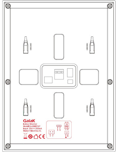 GALAK "TACTIL2": MONITOR WIFI 2 hilos...