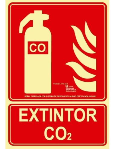 (RD00106) CARTEL EXTINT. CO2 PVC...