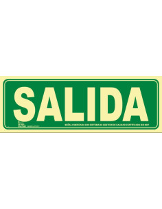 CARTEL SALIDA PVC 1mm...